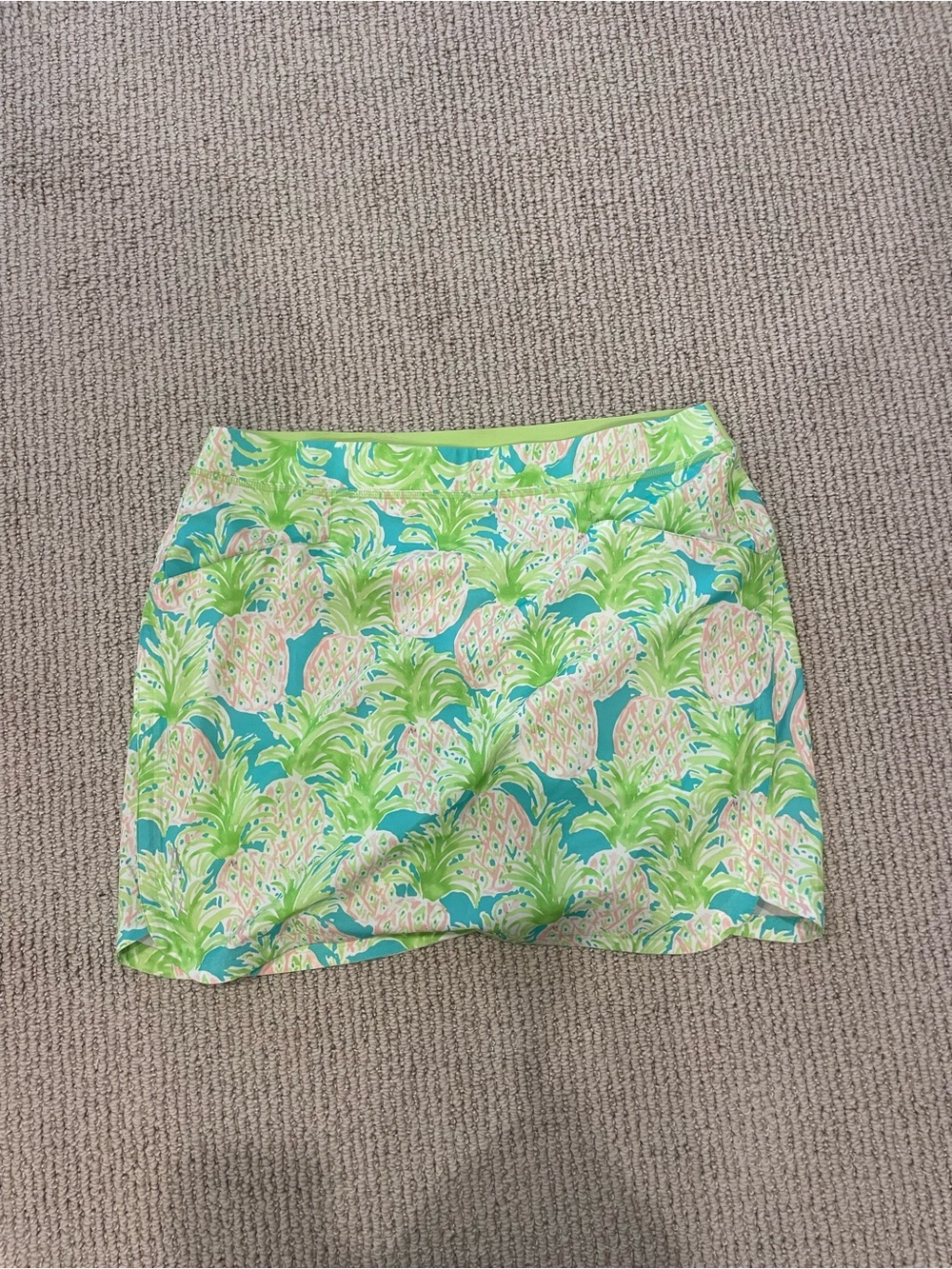 Women’s Green Pineapple Print Skort